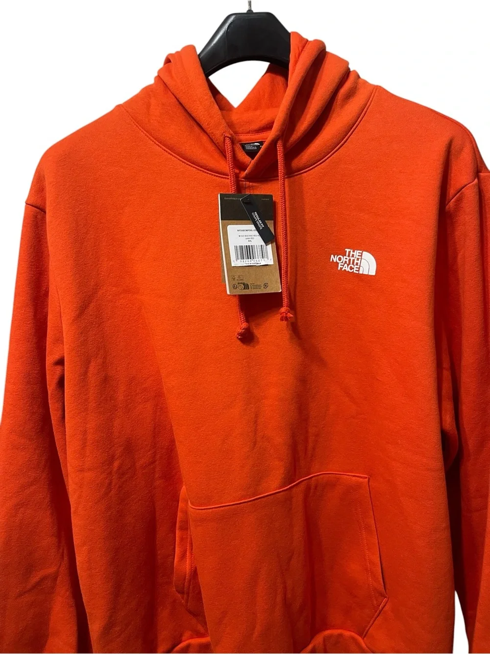 The North Face Men's Orange Evolution Box NSE Sweatshirt Hoodie sz XXL NWT